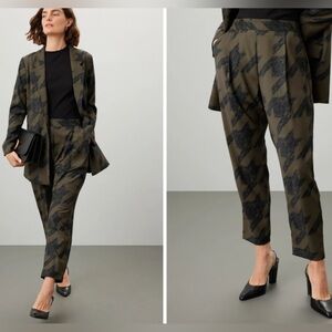 All Saints Black and Brown Houndstooth Trousers